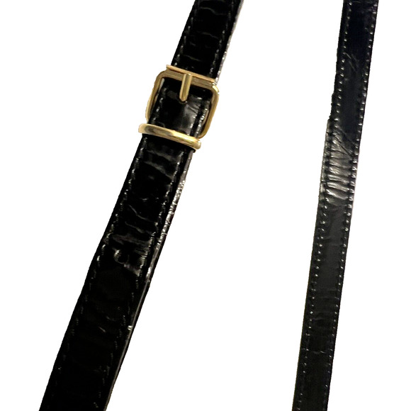 SAKS FIFTH AVENUE ITALY GENUINE LEATHER EVENING PURSE HARD CASE HANDBAG - Picture 6 of 8